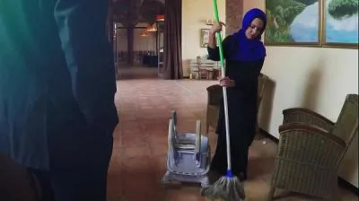 Arabs exposed poor janitor earns extra money for sex