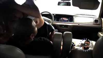 Rainy day car head and sex with slim thick latina