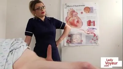 Bossy voyeur nurse instructs patient to wake