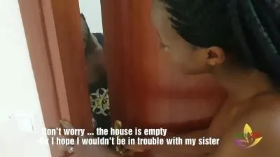 He joins sister-in-law in guest room while wife is absent.